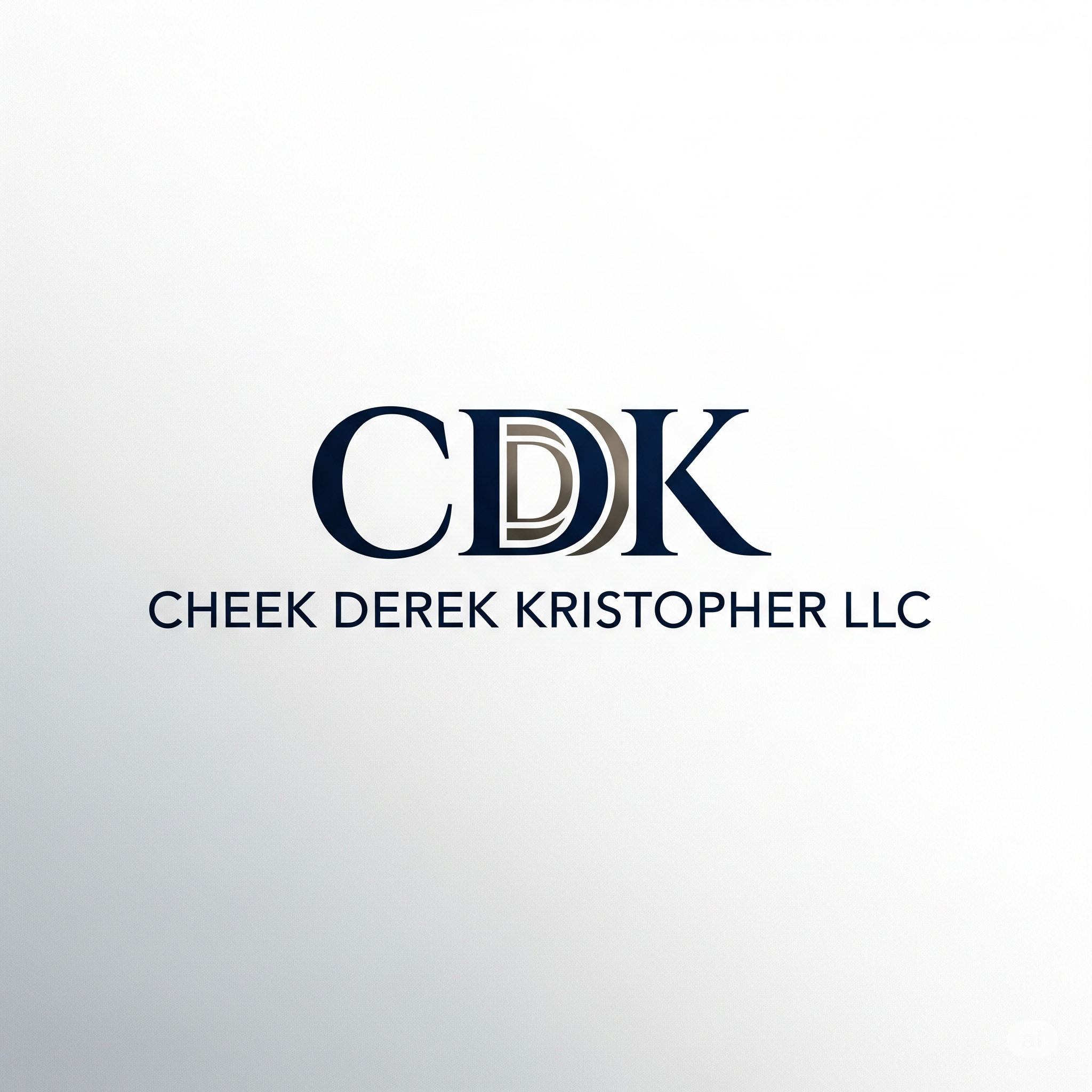 AI Stock Prediction Robot CHEEK DEREK KRISTOPHER LLC AI robot logo for stock prediction platform